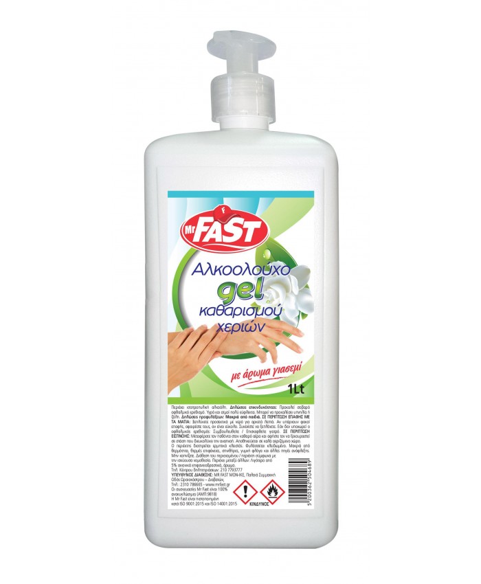 2τεμ Fast αλκοολούχο gel καθαρισμού χεριών 1lt